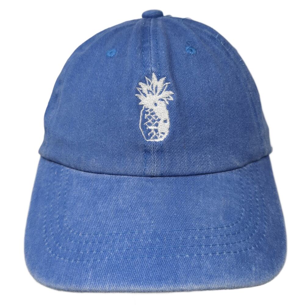Embroidered Pineapple Slideback Baseball Cap Blue One Size Kai Aloha Supply